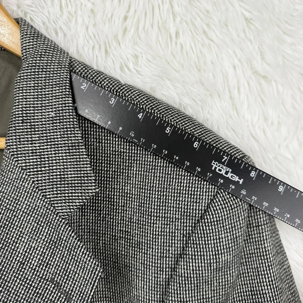 Andover Reed Mens Wool Blend Blazer Size 43R Gray Houndstooth‎ Sport Coat USA